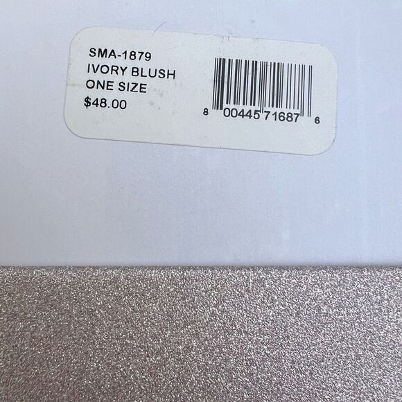 Steve Madden Ivory Blush Brushed Plaid Scarf & Beanie Gift Box Set, One Size - Picture 3 of 7